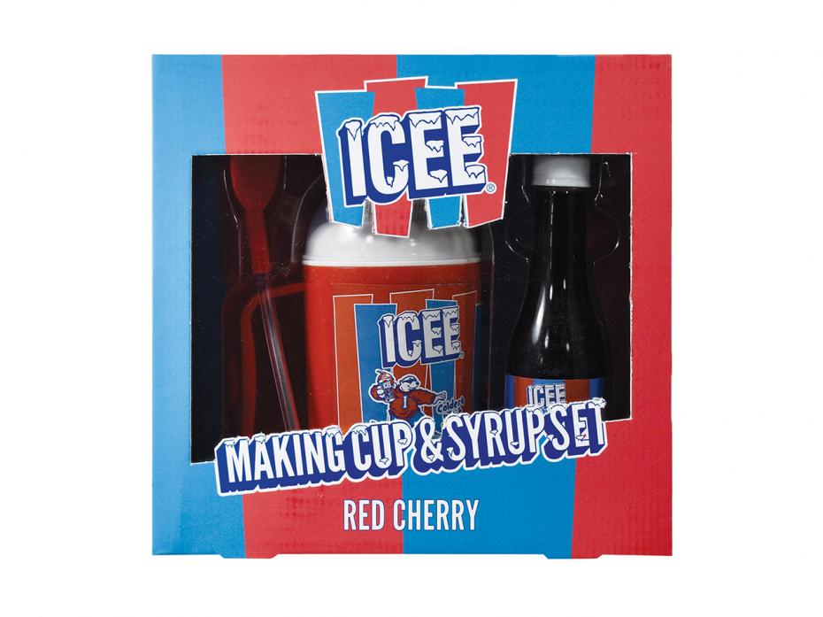 ICEE Making Cup with Spoon & Syrup Packagaing